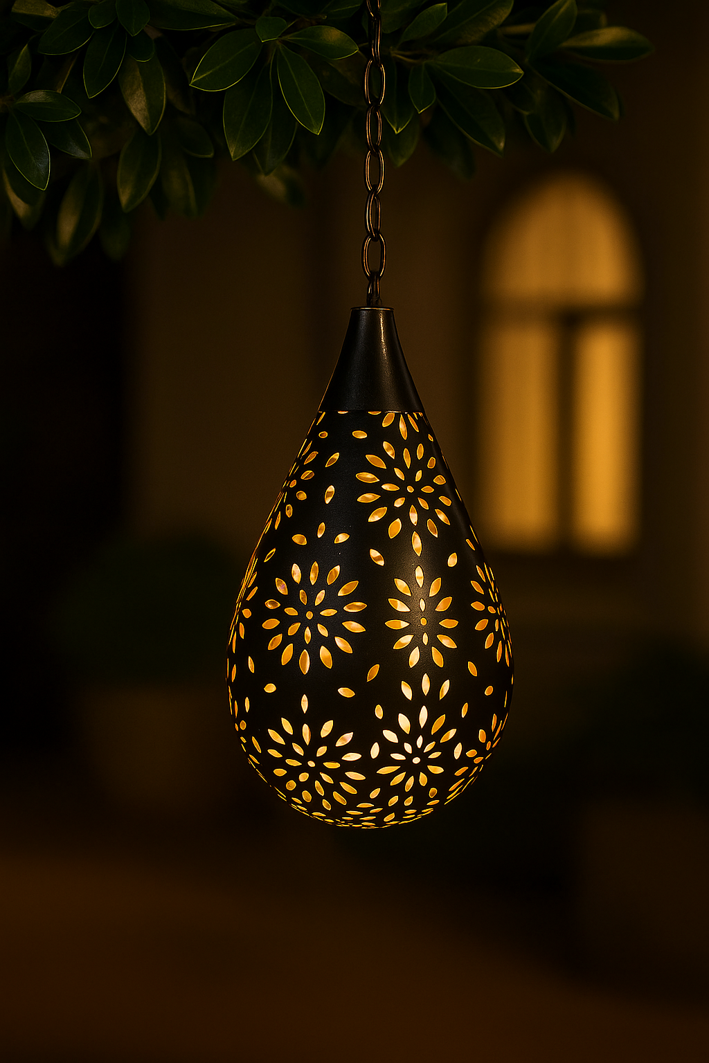 Projectie tuinlamp op zonne-energie